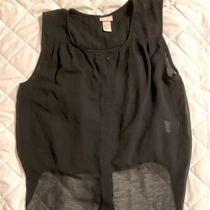 H&M Black Sleeveless Top Sz 8